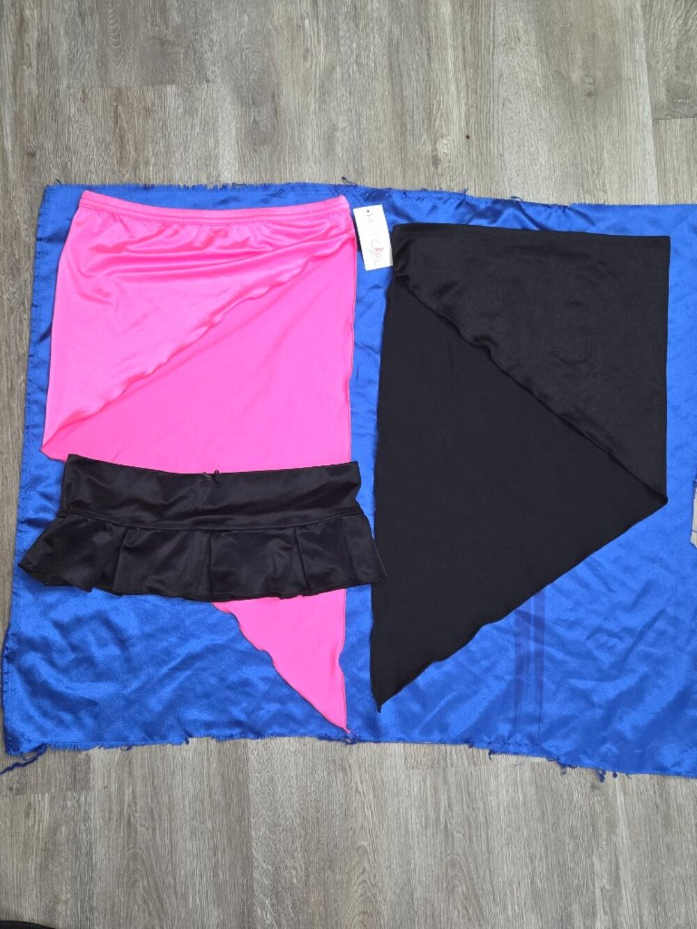 Hot Girl Dancewear Just to Flirt Neon Pink Black Exotic Dancewear Stripper Skirt